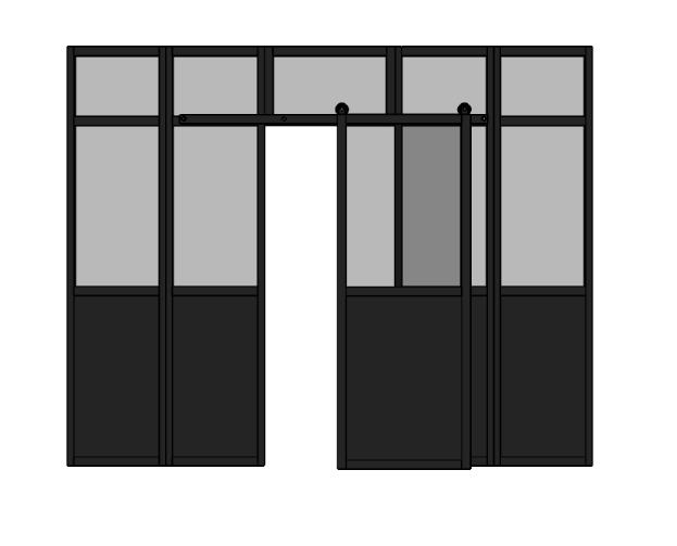 Imposte - Porte Studio #8559 - Noir Mat – Image 2