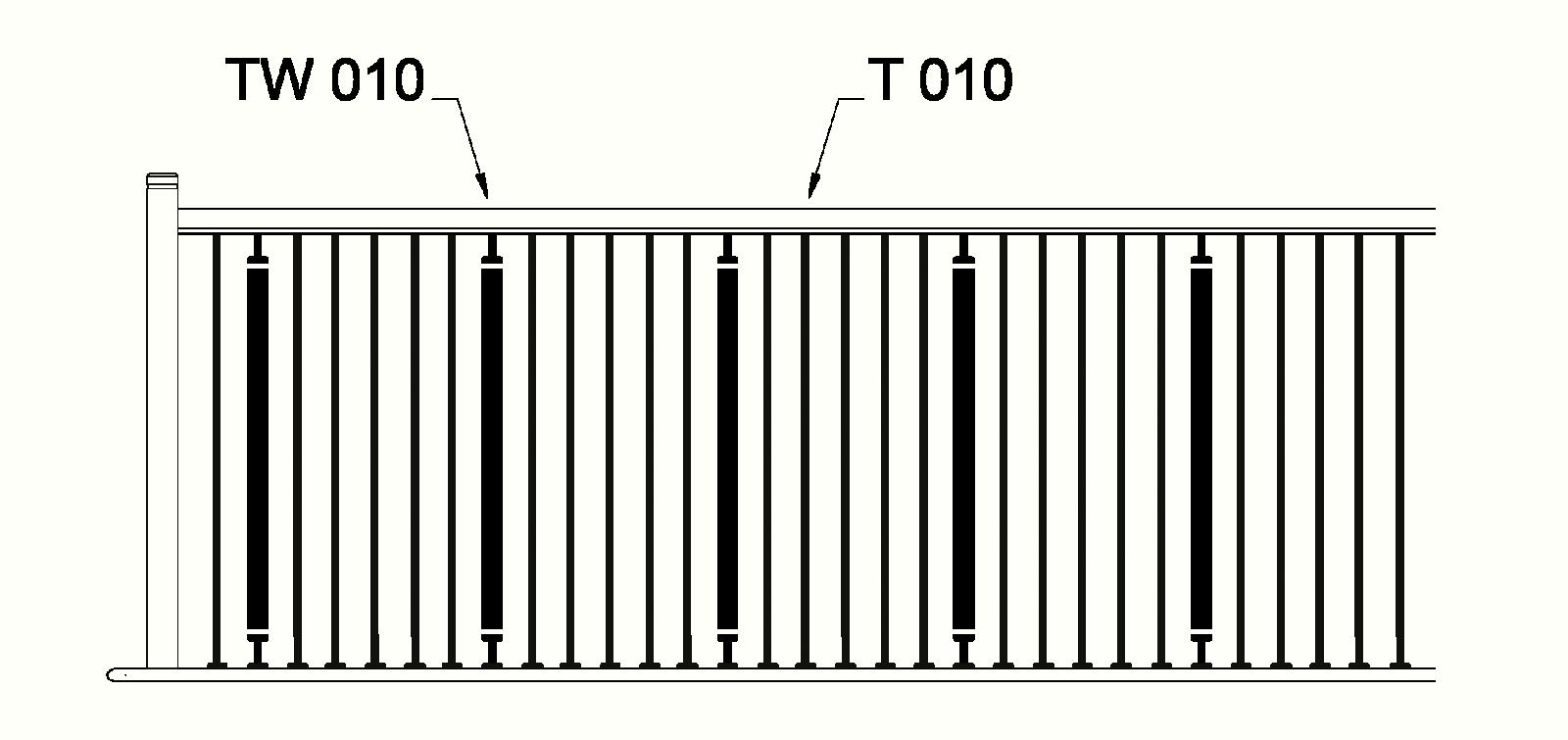Barreau Droit avec Insertion de Bois - TW010 – Image 8