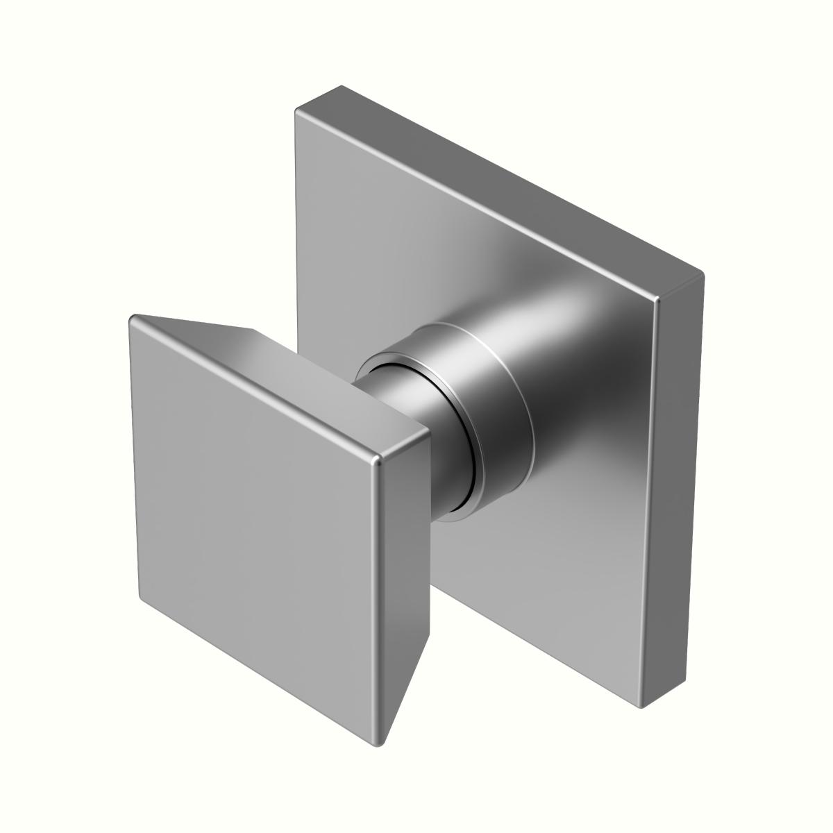 Bouton Carré (Pliante) - Chrome Satiné (C26D)